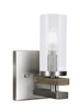Toltec Lighting - 2711-GPDW-800 - One Light Wall Sconce - Belmont - Graphite & Painted Distressed Wood-look Metal