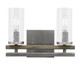 Toltec Lighting - 2712-GPDW-800 - Two Light Bath Bar - Belmont - Graphite & Painted Distressed Wood-look Metal