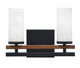 Toltec Lighting - 2712-MBWG-811 - Two Light Bath Bar - Belmont - Matte Black & Painted Wood-look Metal