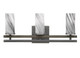 Toltec Lighting - 2713-GPDW-802 - Three Light Bath Bar - Belmont - Graphite & Painted Distressed Wood-look Metal