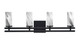 Toltec Lighting - 2714-MB-802 - Four Light Bath Bar - Belmont - Matte Black