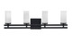 Toltec Lighting - 2714-MB-811 - Four Light Bath Bar - Belmont - Matte Black