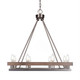 Toltec Lighting - 2738-GPDW - Eight Light Chandelier - Belmont - Graphite & Painted Distressed Wood-look Metal
