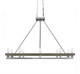 Toltec Lighting - 2740-GPDW - Ten Light Island Pendant - Belmont - Graphite & Painted Distressed Wood-look Metal