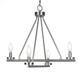 Toltec Lighting - 2804-GP - Four Light Chandelier - Trinity - Graphite