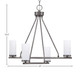 Trinity Four Light Chandelier (2804-GP-801B)