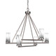 Toltec Lighting - 2806-GP-802B - Six Light Chandelier - Trinity - Graphite