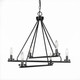Toltec Lighting - 2806-MB - Six Light Chandelier - Trinity - Matte Black