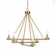 Toltec Lighting - 2806-NAB - Six Light Chandelier - Trinity - New Age Brass