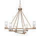 Toltec Lighting - 2806-NAB-800B - Six Light Chandelier - Trinity - New Age Brass