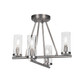 Toltec Lighting - 2807-GP-800B - Four Light Semi-Flush Mount - Trinity - Graphite