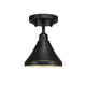 Toltec Lighting - 280-DG-410 - One Light Semi-Flush Mount - Vintage - Dark Granite