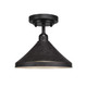 Toltec Lighting - 280-DG-418 - One Light Semi-Flush Mount - Vintage - Dark Granite