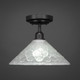 Toltec Lighting - 280-DG-441 - One Light Semi Flush - Vintage - Dark Granite