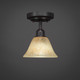 Toltec Lighting - 280-DG-508 - One Light Semi Flush - Vintage - Dark Granite