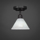 Toltec Lighting - 280-DG-7145 - One Light Semi Flush - Vintage - Dark Granite