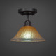 Toltec Lighting - 280-DG-730 - One Light Semi-Flush Mount - Vintage - Dark Granite