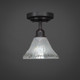 Toltec Lighting - 280-DG-751 - One Light Semi-Flush Mount - Vintage - Dark Granite