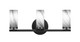 Toltec Lighting - 2813-MB-802B - Three Light Bath Bar - Trinity - Matte Black