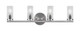 Toltec Lighting - 2814-GP-800B - Four Light Bath Bar - Trinity - Graphite