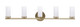 Toltec Lighting - 2815-NAB-801B - Five Light Bath Bar - Trinity - New Age Brass