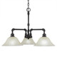 Toltec Lighting - 283-DG-513 - Three Light Chandelier - Vintage - Dark Granite