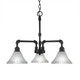 Toltec Lighting - 283-DG-751 - Three Light Chandelier - Vintage - Dark Granite