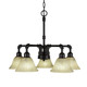 Toltec Lighting - 285-DG-508 - Five Light Chandelier - Vintage - Dark Granite