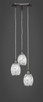 Toltec Lighting - 28-BN-4165 - Three Light Cluster Pendalier - Europa - Brushed Nickel