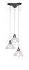 Toltec Lighting - 28-BN-755 - Three Light Mini Pendant - Europa - Brushed Nickel