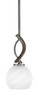 Toltec Lighting - 2901-GPDW-4101 - One Light Mini Pendant - Monterey - Graphite & Painted Distressed Wood-look Metal