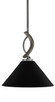 Toltec Lighting - 2901-GPDW-420-MB - One Light Mini Pendant - Monterey - Graphite & Painted Distressed Wood-look Metal