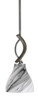 Toltec Lighting - 2901-GPDW-4769 - One Light Mini Pendant - Monterey - Graphite & Painted Distressed Wood-look Metal