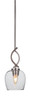 Toltec Lighting - 2901-GPDW-4810 - One Light Mini Pendant - Monterey - Graphite & Painted Distressed Wood-look Metal
