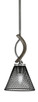 Toltec Lighting - 2901-GPDW-805-MB - One Light Mini Pendant - Monterey - Graphite & Painted Distressed Wood-look Metal