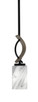 Toltec Lighting - 2901-MBDW-3009 - One Light Mini Pendant - Monterey - Matte Black & Painted Distressed Wood-look