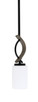Toltec Lighting - 2901-MBDW-310 - One Light Mini Pendant - Monterey - Matte Black & Painted Distressed Wood-look Metal