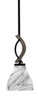 Toltec Lighting - 2901-MBDW-4769 - One Light Mini Pendant - Monterey - Matte Black & Painted Distressed Wood-look Metal