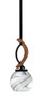Toltec Lighting - 2901-MBWG-4109 - One Light Mini Pendant - Monterey - Matte Black & Painted Wood-look Metal
