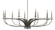 Toltec Lighting - 2910-GPDW - Ten Light Chandelier - Monterey - Graphite & Painted Distressed Wood-look