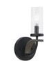 Toltec Lighting - 2911-MBDW-800 - One Light Wall Sconce - Monterey - Matte Black & Painted Distressed Wood-look