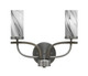 Toltec Lighting - 2912-GPDW-802 - Two Light Bathroom Lighting - Monterey - Graphite & Painted Distressed Wood-look