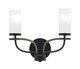 Toltec Lighting - 2912-MBDW-811 - Two Light Bath Bar - Monterey - Matte Black & Painted Distressed Wood-look Metal