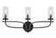 Toltec Lighting - 2913-MBDW-800 - Three Light Bath Bar - Monterey - Matte Black & Painted Distressed Wood-look Metal