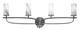 Toltec Lighting - 2914-GPDW-802 - Four Light Bath Bar - Monterey - Graphite & Painted Distressed Wood-look Metal