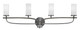 Toltec Lighting - 2914-GPDW-811 - Four Light Bath Bar - Monterey - Graphite & Painted Distressed Wood-look Metal