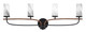 Toltec Lighting - 2914-MBWG-802 - Four Light Bath Bar - Monterey - Matte Black & Painted Wood-look Metal