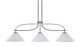 Toltec Lighting - 2936-GPDW-2121 - Three Light Island Pendant - Monterey - Graphite & Painted Distressed Wood-look Metal