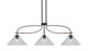 Toltec Lighting - 2936-MBWG-2122 - Three Light Island Pendant - Monterey - Matte Black & Painted Wood-look Metal