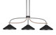 Toltec Lighting - 2936-MBWG-424-MB - Three Light Billiard/Island - Monterey - Matte Black & Painted Wood-look